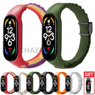 Pulseira De Nylon Trançado De Substituição De Correia Respirável Para Xiaomi Mi Band 7 6 5 4 3