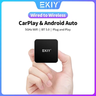 EKIY NEW Mini Car Play Box Com Fio Para Carplay Sem Adaptador Automático Android Smart Ai Bluetooth WiFi Spotify Conecte O Plugue USB Inteligente