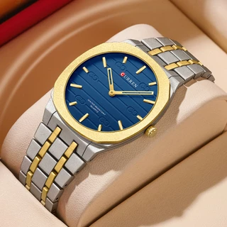 CURREN Relógio Masculino Nova Marca Original Correia De Aço Inoxidável Moda Simples 38MM Discagem Casual Negócios Esportivos Quartzo À Prova D