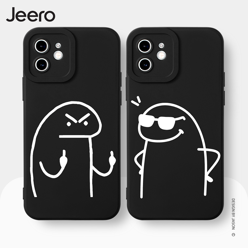 JEERO Capa Engraçada E À Prova De Choque Compatível Com iPhone 14 13 12 11 Pro Max SE 2020 X XR XS 8 7 ip 6S 6 Plus E010