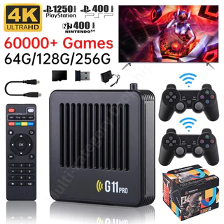 G111 Pro Game Box 4K HD TV Stick Console De Vídeo 128G Construído Em 40000 + Jogos Retroportáteis Player Sem Fio Gamepad