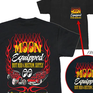 ((100% Algodão) MOONEYES Locomotiva de Nicho Japonês Camiseta de Skate Japonesa Retro Japonesa Trendy chopper Old Out of Print Limited Short Sleeves
