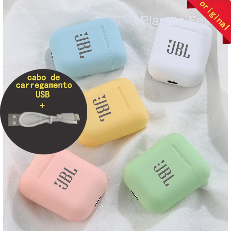 Fone De Ouvido Bluetooth Sem Fio Original JBL i12 Tws 5.0 Com Caixa De Carga Para iPhone Android