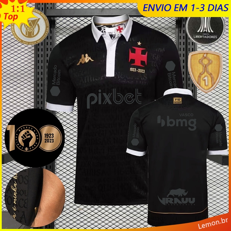 Camisa III Vasco 100th 2023/2024 Camisa De Time Futebol Vasco 3 Alta Qualidade Patrocinador
