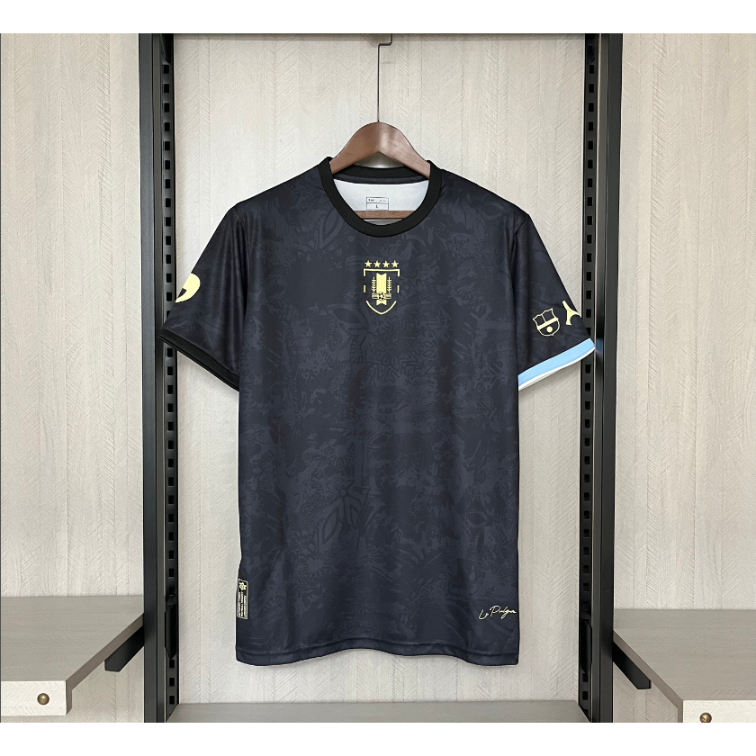 2023 Camisa De Futebol Uruguai Preto
