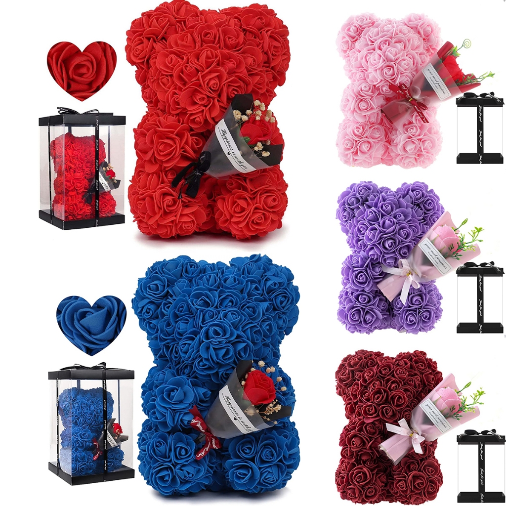 Valentines day rose hot sale bear