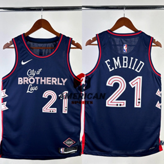 Masculino Camisa 2023NBA Philadelphia 76ers Joel Embiid CITY 2024