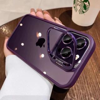 2 Em 1 Capa De Acrílico Transparente De Suporte Invisível Para iPhone 15 14 13 12 11 Pro Max 14 15 Plus X XS XR