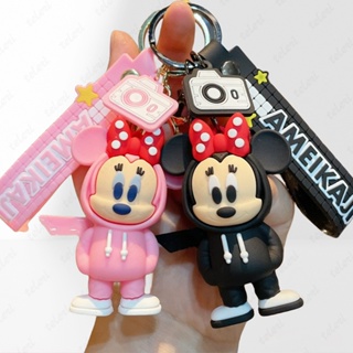 Chaveiro Disney Mickey Minnie Porta-Chaves Com De Saco Pendurado Chaveiro personalizado dupla face 3D chaveiro bonito chaveiro pingente lembrança saco chaveiro kit de brinquedo chaveiro bonito pingente chaveiro chaveiro de borracha