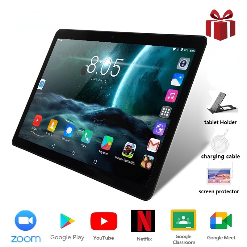 Tablets 12GB + 512GB PC De Tela Grande Android 12 Dual SIM Card WIFI Zoom