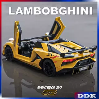 DDK1 : 24 LAMBORGHINI SVJ63 Modelo Diecast Carro Liga De Brinquedo Metal Som E Pull Back Boy Friend Criança Aniversário Presente De Natal