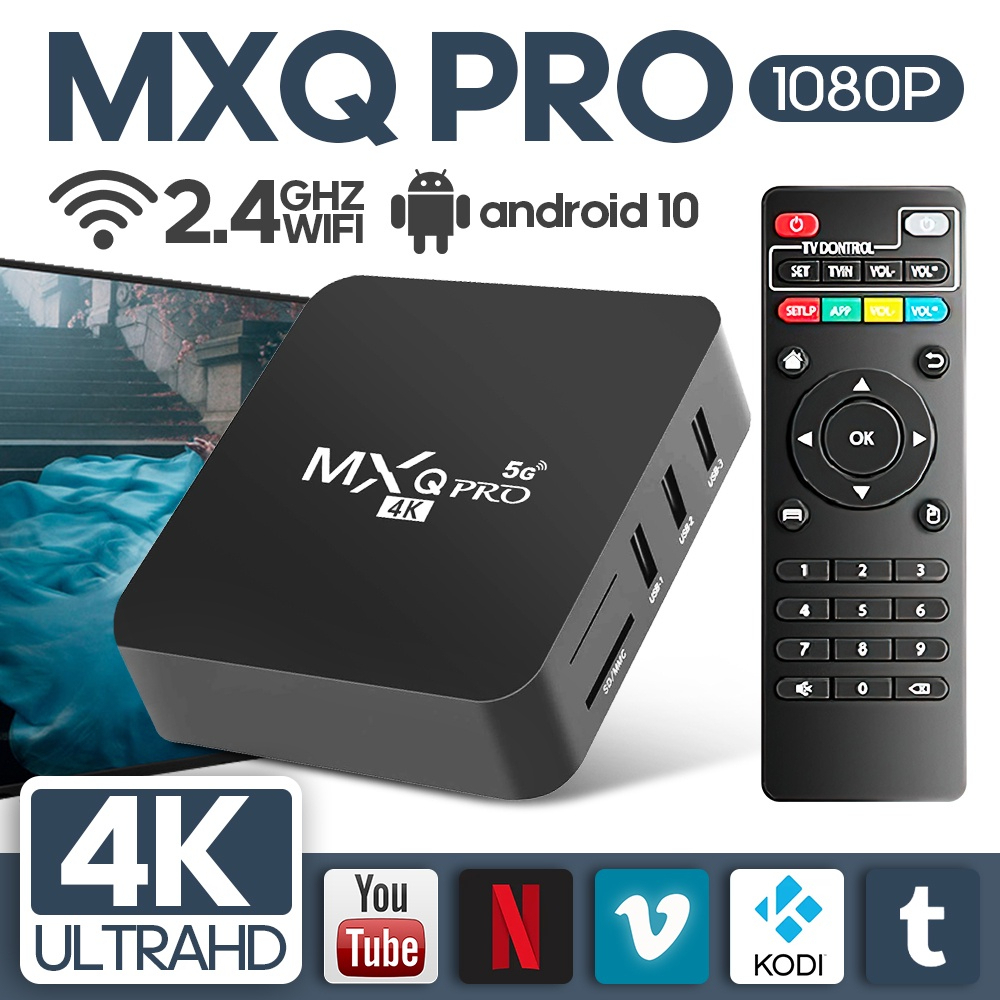 mxq pro tv box 4k 5g 8gb 128gb android smart digibox Para netflix wifi Não Inteligente