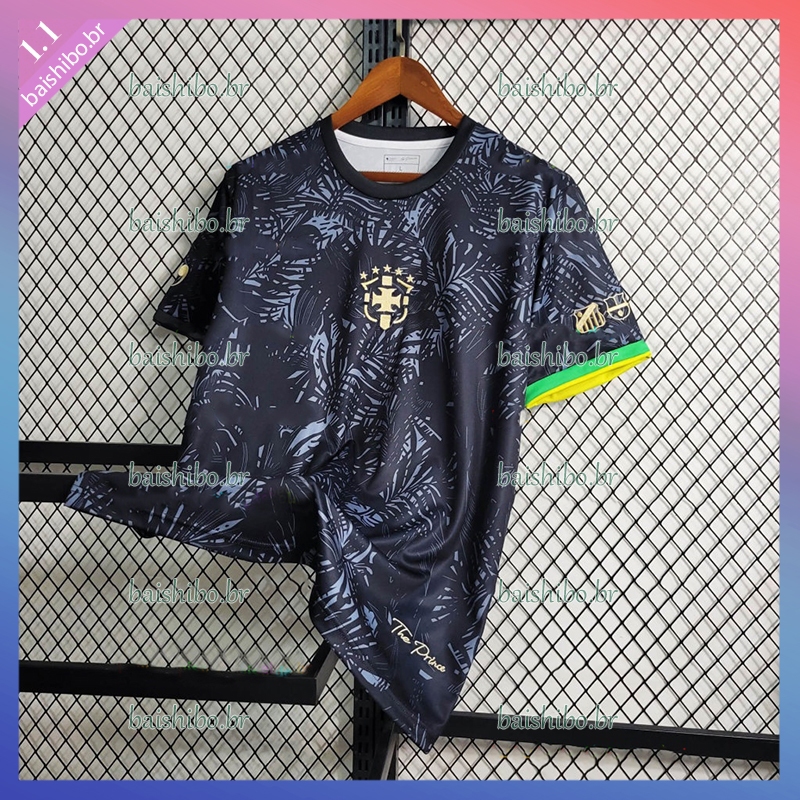 Camisa De Time Masculino 2023 Preta Futebol BX