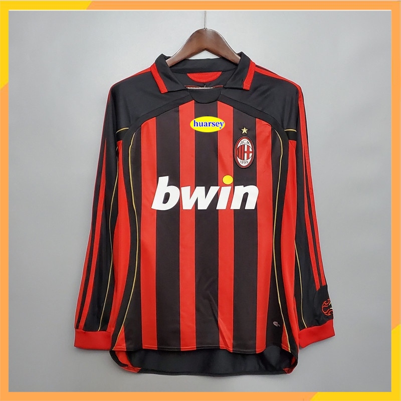 2006/2007 AC Milan Retro Home Long Soccer Jersey