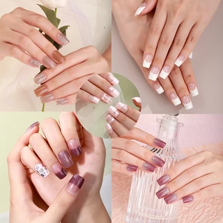 20PCS Blooming Gradient Style Semi-curing Gel Adesivo Para Unhas Tiras Autocolantes De Cura Com Luz UV