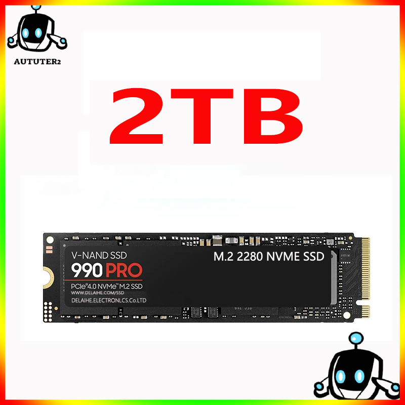 Original SAMSUNG 990 PRO SSD 2TB 1TB M2 2280 Disco De Estado Sólido Interno PCIe Gen 4.0 x 4 NVMe 2.0 Para Computador De Mesa MLC PC