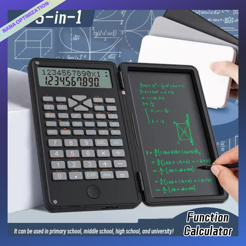 Calculadora Científica De 6 Polegadas Display LCD Portátil Dobrável Bloco De Notas (Bateria CR2025)