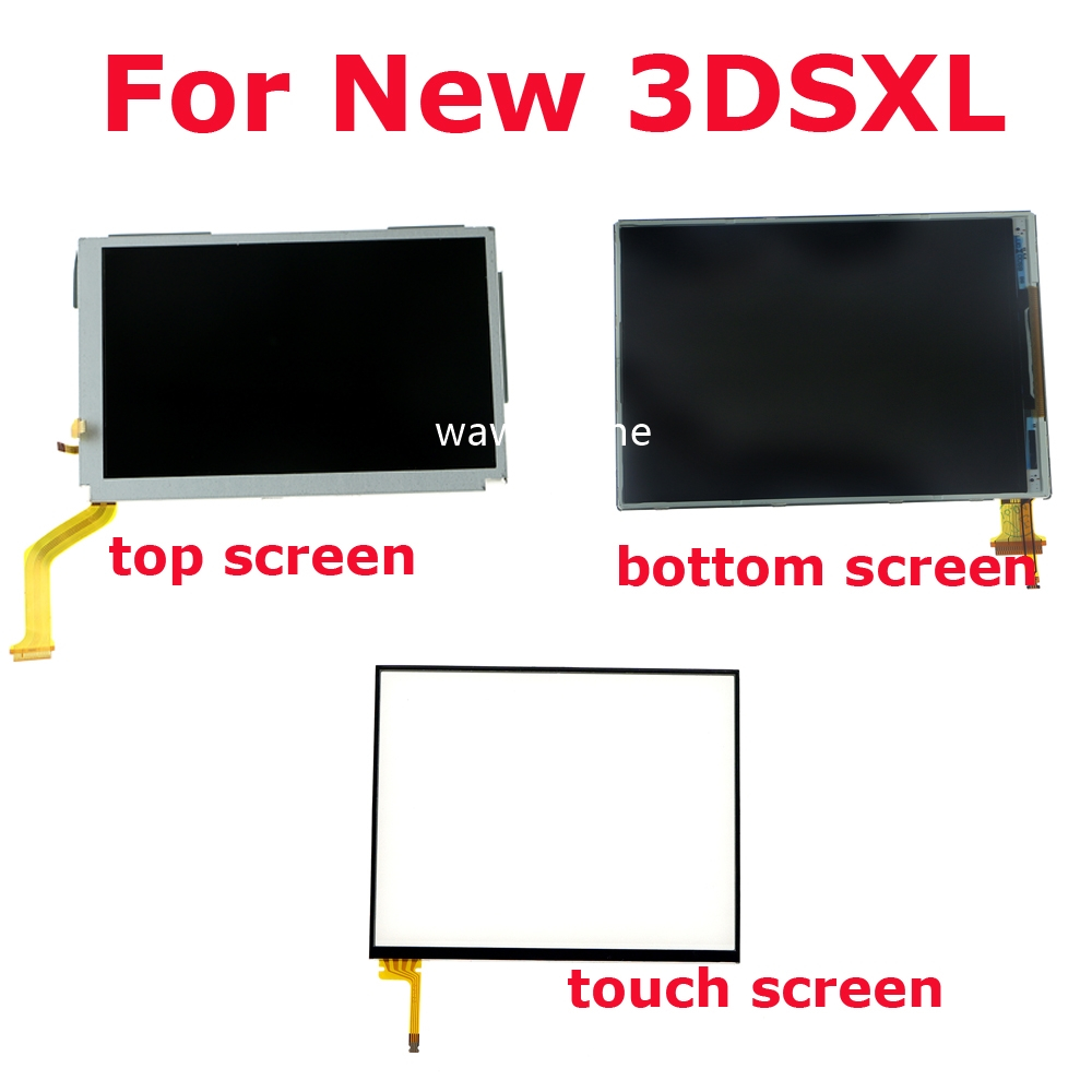 Para Novo 3DSXL Tela LCD Superior Da Inferior Sensível Ao Toque Nintendo 3DSLL XL Console 3DSXL