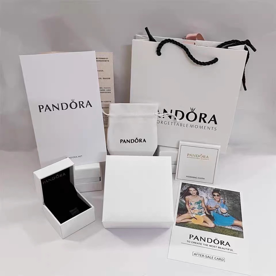 Pandora Caixa De Anéis Braceletes Bolsa De Mão Esfregando Saco De Pano