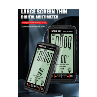 VICTOR RuoShui 925 Multímetro Digital Inteligente 9999 Grande Visor LCD Com Diodo NCV DC AC 600v 600mA 3.7V 500mAh Bateria De Lítio