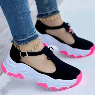 Tênis Feminino De Moda Plataforma Feminina Sapatos Femininos Causais Mais De Antiderrapante Arco Esportivo