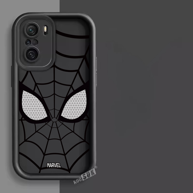 Capa Protetora De Silicone Para Xiaomi Redmi Note 9 10 Pro Max 10S 9S Padrão Anime Homem-Aranha Telefone