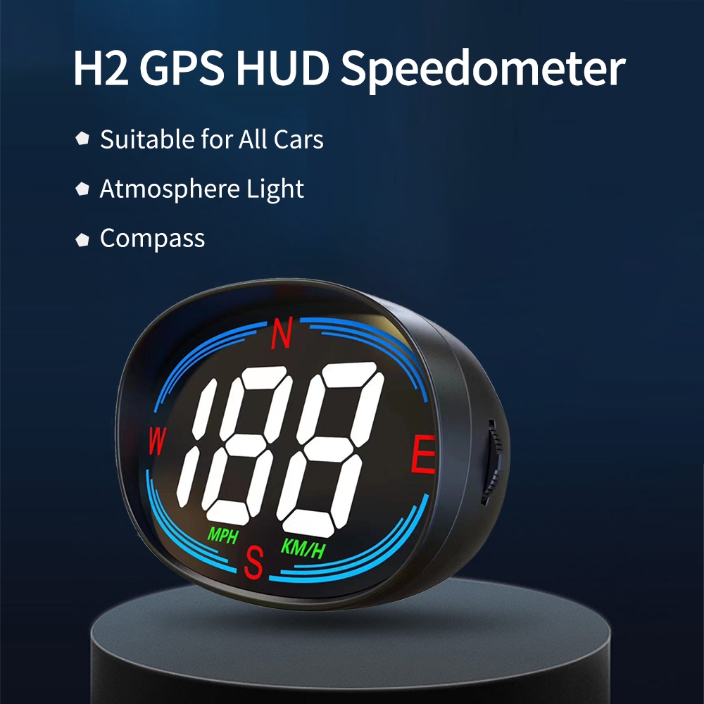 H2 HUD Head Up Display Carro Medidor De Velocidade GPS Digital De Bússola Universal Para Todos Os Carros Com Porta USB