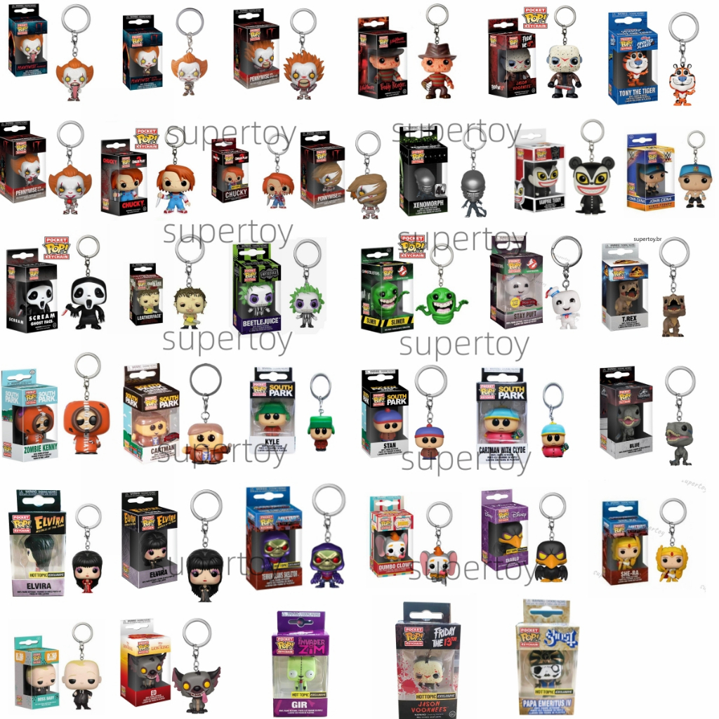 Funko Pop Keychain Chaveiro Horror It Pennywise Scream Ghostface Chucky ...