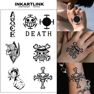 Adesivos Temporários De Tatuagem One Piece series , Mágica De Longa Duração À Prova D'água , Dura Até 15 Dias Falsa semi Permanente .
