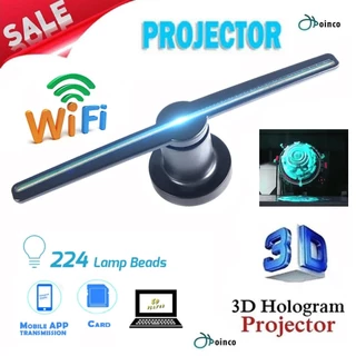 Projetor De Holograma De Ventilador 3D Publicidade Fan16G Lâmpada Holográfica De Imagem Logotipo Decoração De Luz LED