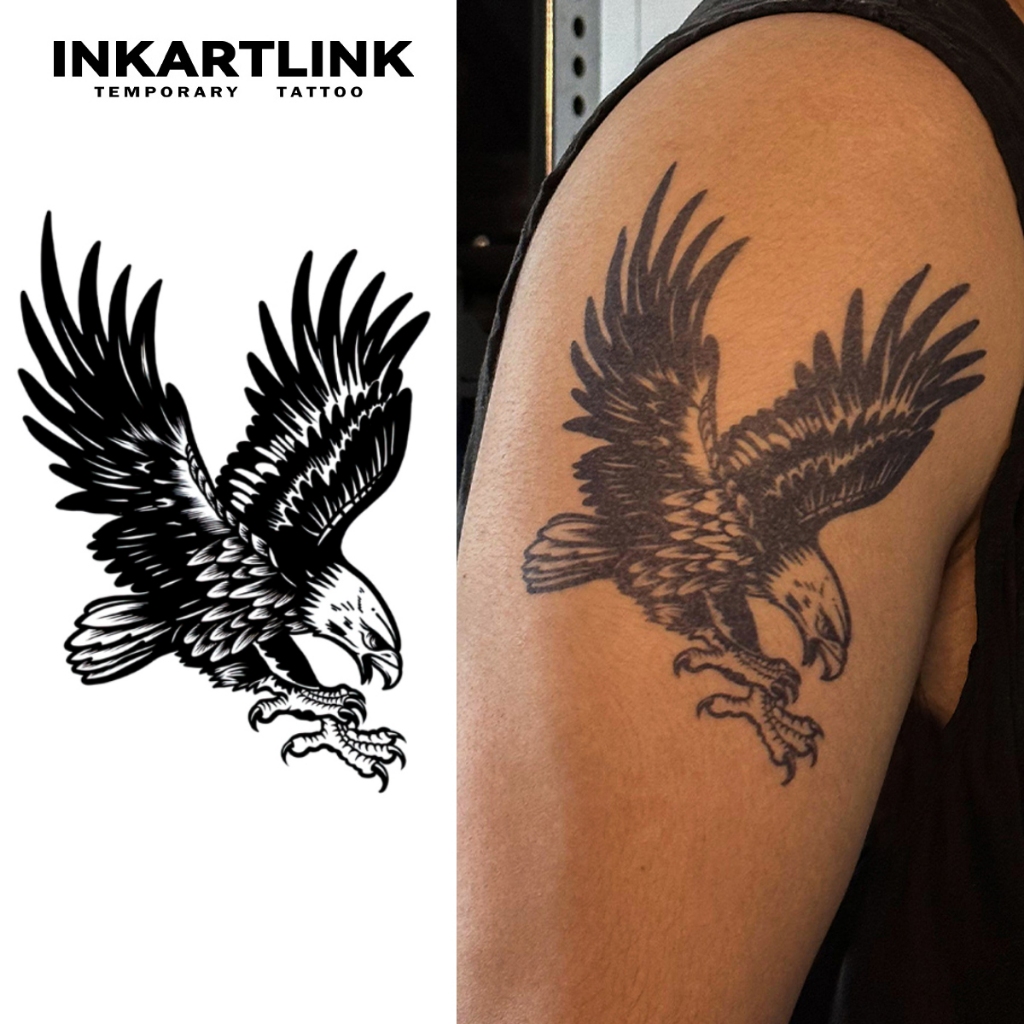 Adesivos Temporários De Tatuagem Eagle Mágica De Longa Duração À