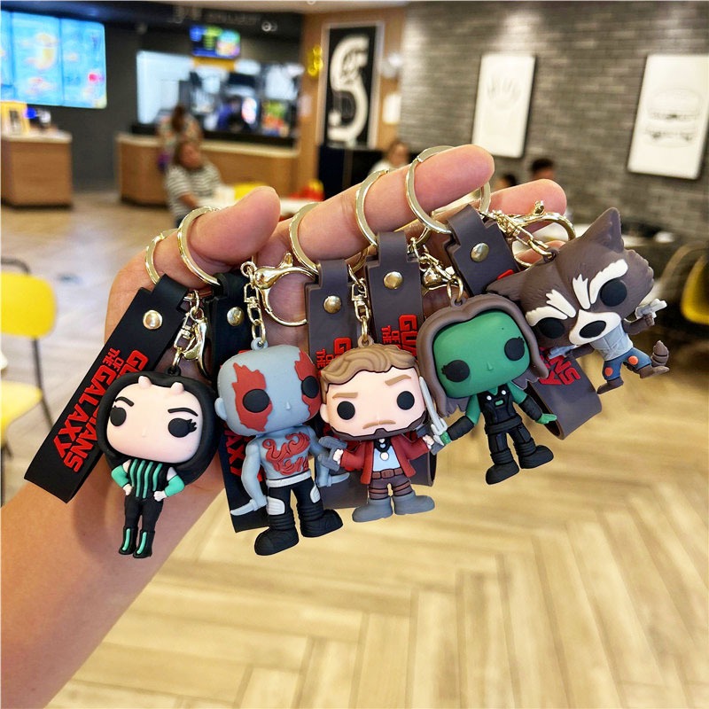 Chaveiro Guardians of The Galaxy Keychain Star-Lord/ Rocket/Mantis/Drax ...