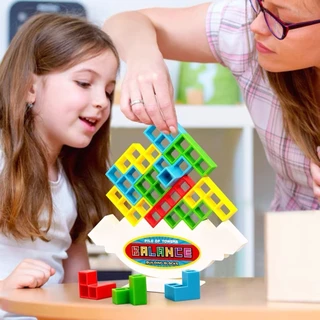 Tetra Tower Game 16-64 Blocks Building Toys Balance Stacked Block Brinquedos Educacionais De Para Crianças Adultas