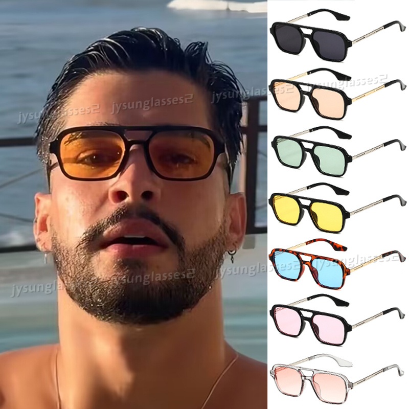 Nova Moda Óculos De Sol Criativos Vintage Mulher Homens Square Trend Frame Shades Último Popular