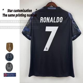 16-17real Madrid Terceira Jersey de Futebol de Longa Distância Retro RONALDO Jersey Liga Européia de Futebol Jersey Personalização