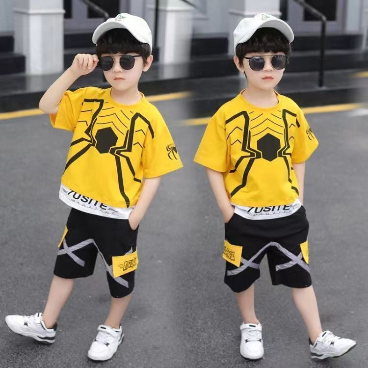 Angugugu 2024 Summer New 2PCS Tops Shorts Roupas Para Meninos De 1 A 2 3 4 5 6 7 8 9 10 11 Anos De Idade Camiseta Terno Venda De Adolescentes Shopee Brasil