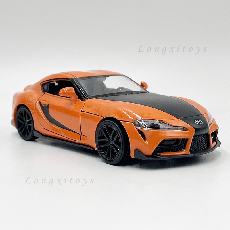 1 : 32 Modelo De Carro Diecast Toy Toyota Supra Pull Back Com Som E Luzes