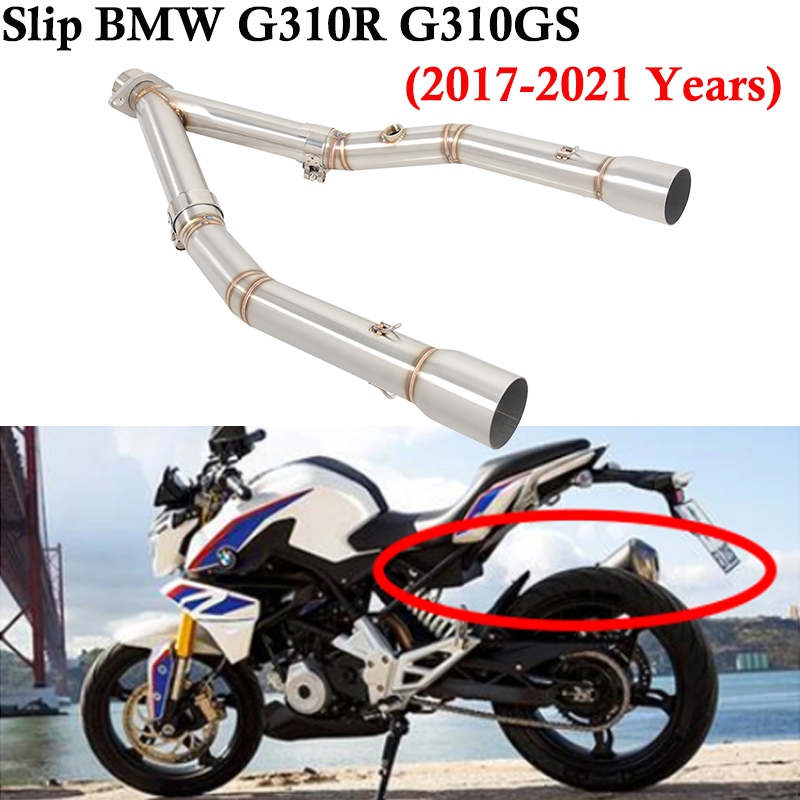 Para BMW G310R G310GS 2017-2021 Sistema De Escape De Motocicleta Motorcross Tubo De Ligação Média 51mm Mufller De Conexão Modificado