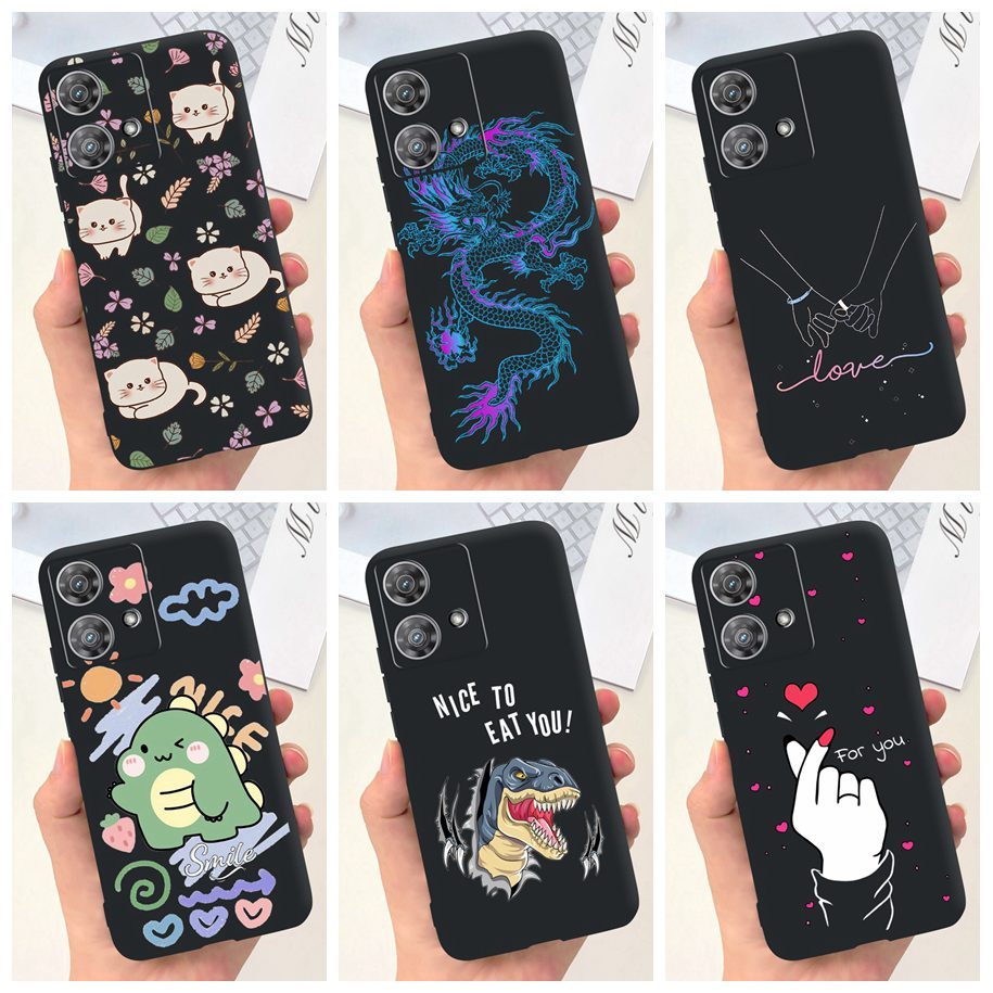 Capa Traseira Para Motorola Edge 40 XT2303-2/Neo XT2307-1 Do Coração Fofo Dragão Cartoon Macia Telefone