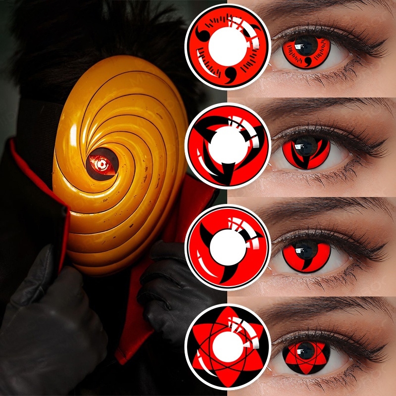 Itachi Sasuke Con Lentes Pupilentes Sharingan Lentes De Contacto