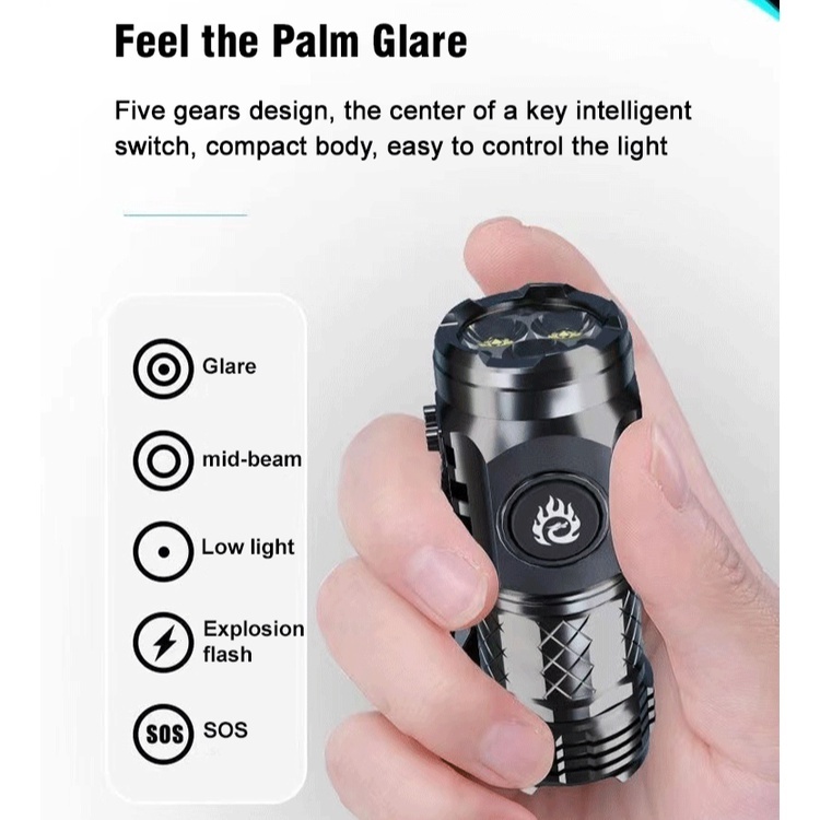mini Lanterna Alemã De Três Olhos Monstro super Brilhante | Shopee