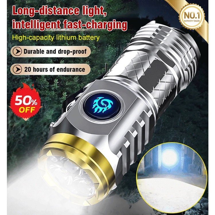 mini Lanterna Alemã De Três Olhos Monstro super Brilhante | Shopee