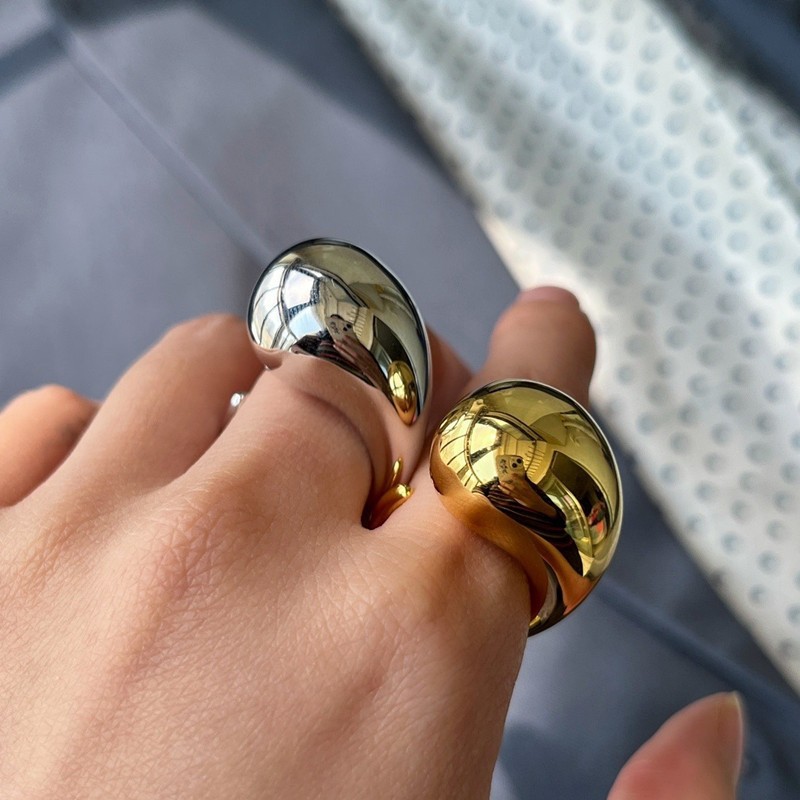 Anel Aberto Personalizado De Gota D'água Para Mulheres Estilo Europeu E Americano Exagerado De Moda Criativo Instagram , Pequeno Popular Dedo Índice