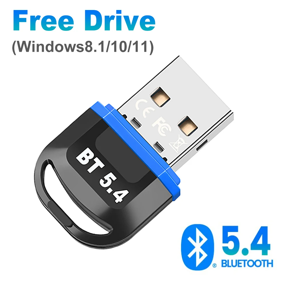 Adaptador Sem Fio Bluetooth USB 5.4 Para PC Dongle Mouse Keyborad Receptor De Áudio Transmissor
