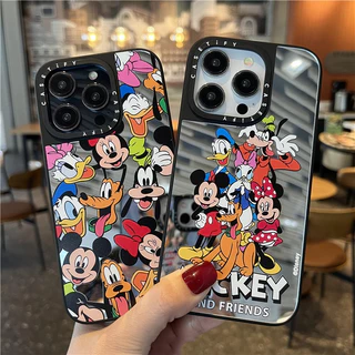 Casetify Espelho Caso Mickey E Amigos Para iPhone 11 12 13 14 15 16 Pro Max X XR XSMAX 7 8 SE2020 De Telefone À Prova De Choque Capa Protetora Completa