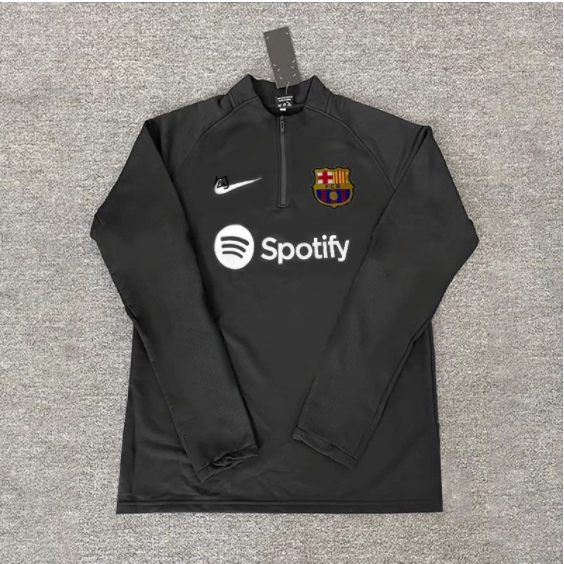 2324 Barcelona Fato de Treinamento Impressão a seco de manga comprida No. 7 Deng Beller Deng Beller, Impressão do mesmo tipo de meio zíper, Novo Outono Inverno