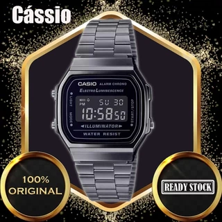 Relógio Masculino Cássio Retrô a168wgg-1b Digital Led Unissex Eletronico Vintage Clássico - Preto