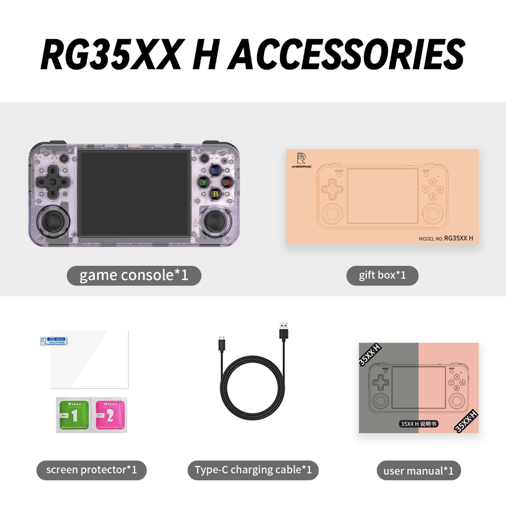 Anbernic RG35XX H Versão horizontal console De Jogos Portátil De 3