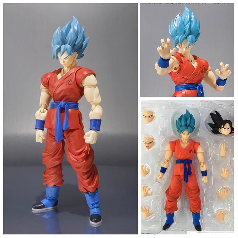 Articulado 16cm Dragon Ball SHF Goku blue PVC action figure boneco DragonBall Ultra Instinto Goku Instinto Superior Brinquedos de menino