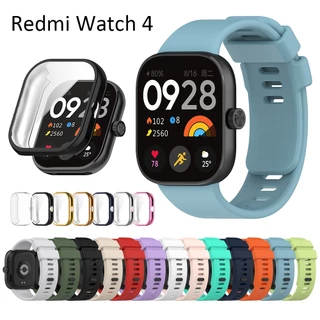 Para O Redmi watch 4 Caixa De Alças De Cobertura De Tela Cheia Macia De Revestimento De silicone Clássico De Pulseiras De Relógio Inteligentes